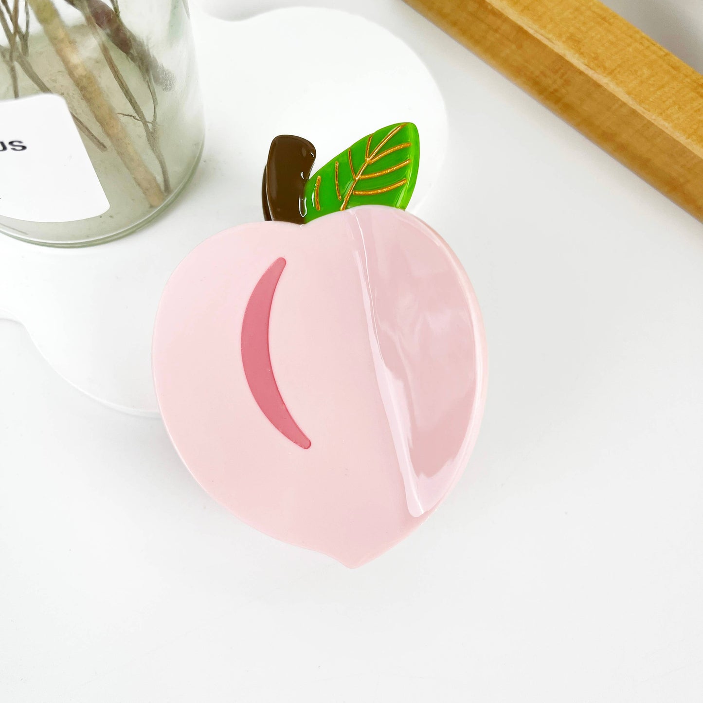 Peach Fruit Hair Clip