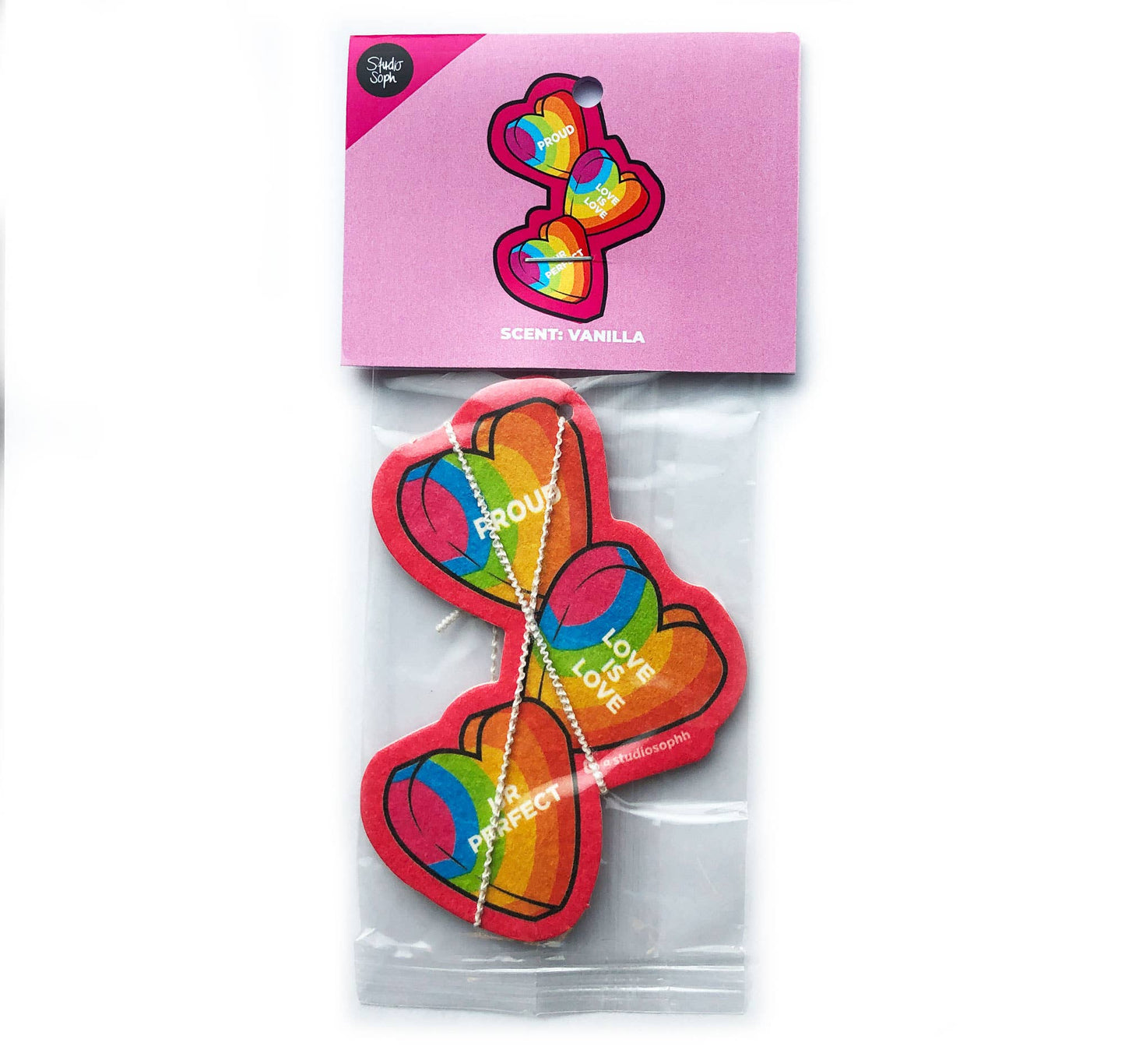 Proud Rainbow Hearts Air Freshener