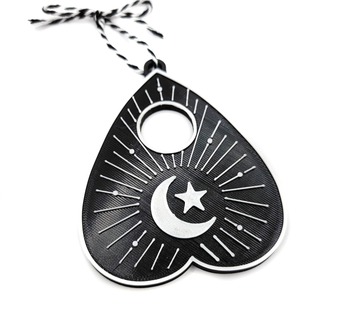 Ouija Planchette 3D Printed Spooky Christmas Ornament