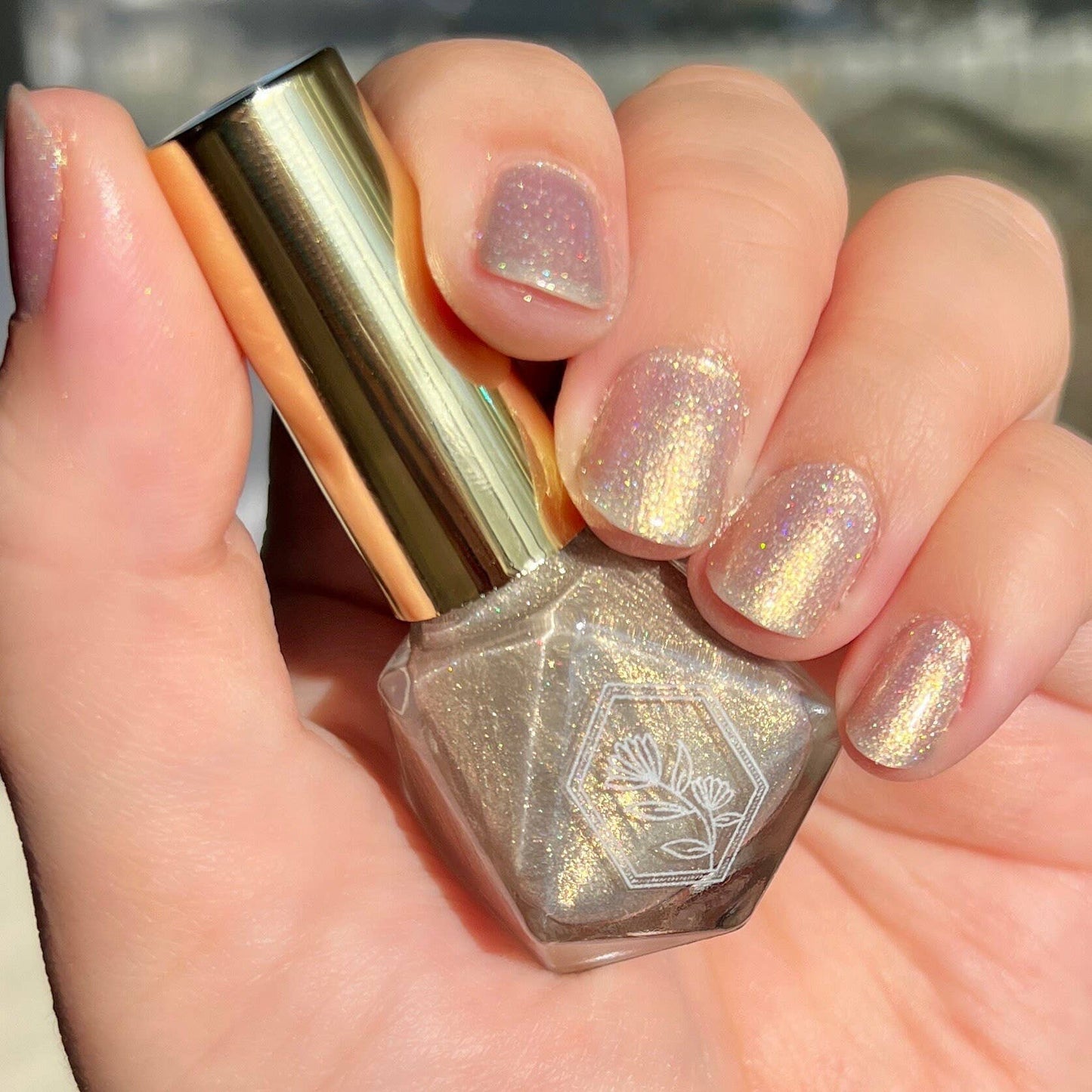 Luna - Golden Holographic Taupe - Nail Polish