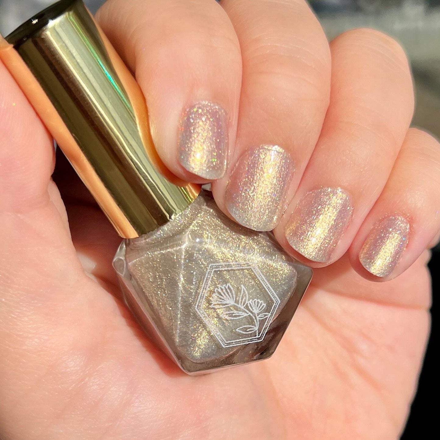 Luna - Golden Holographic Taupe - Nail Polish