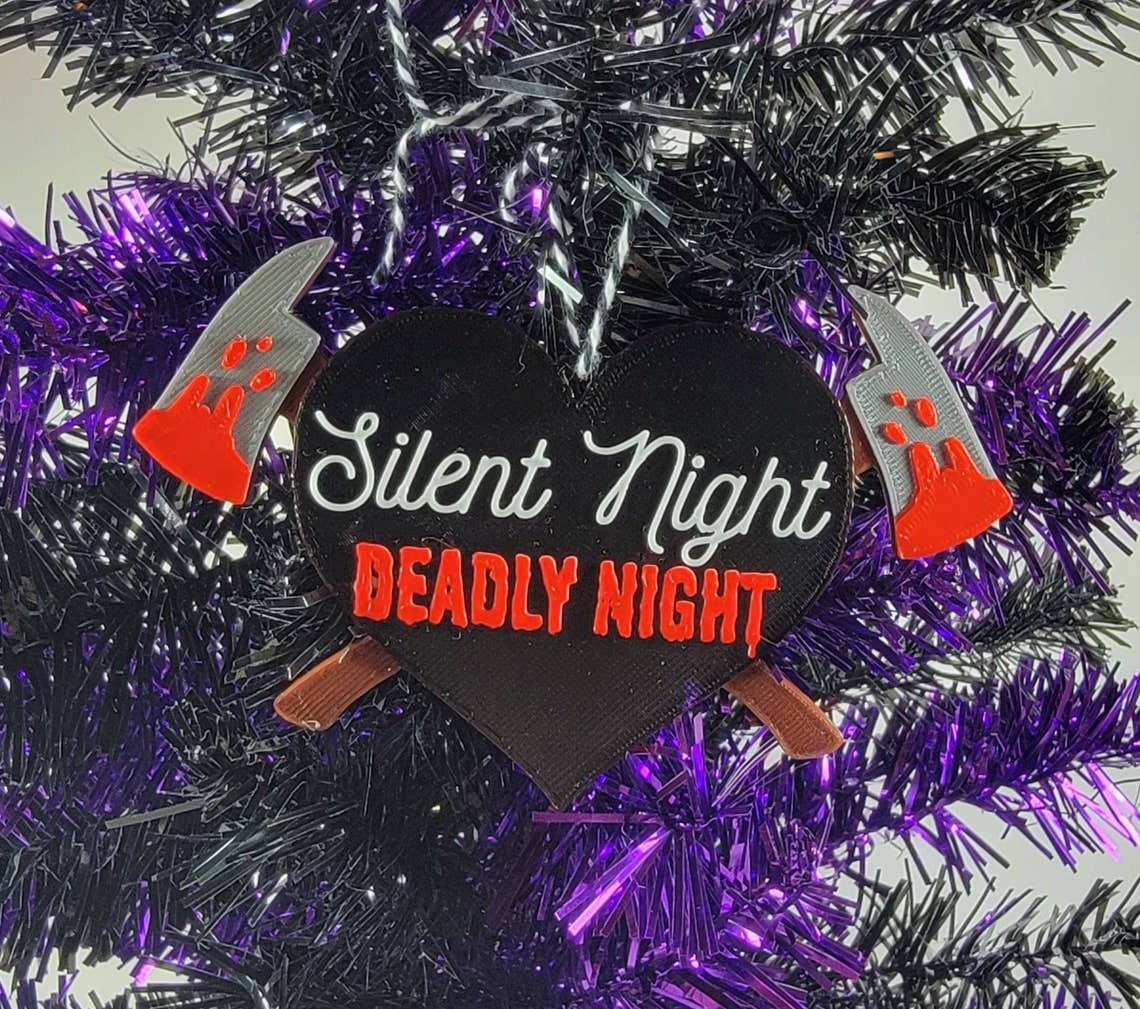 Silent Night Deadly Night 3D Print Spooky Christmas Ornament