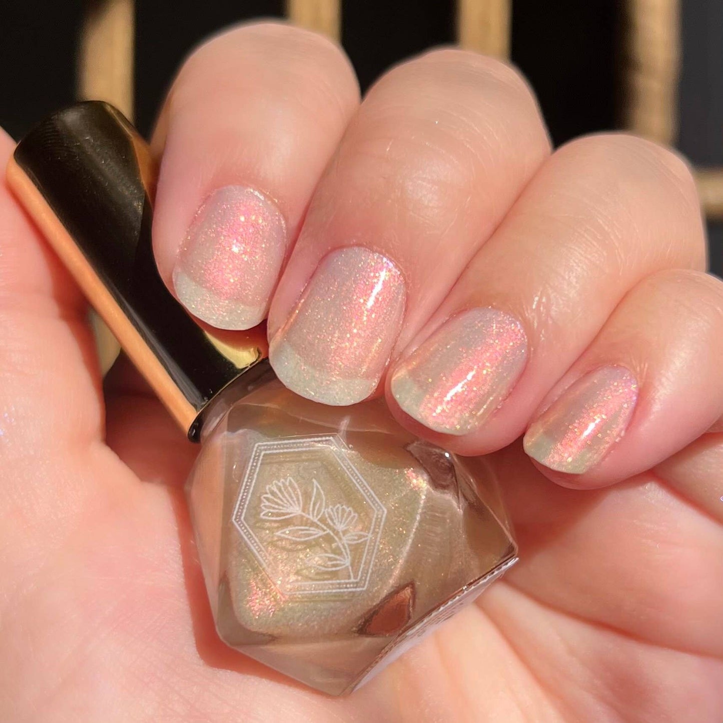 Nirvana - Champagne Glitter With Pink Iridescent Shimmer
