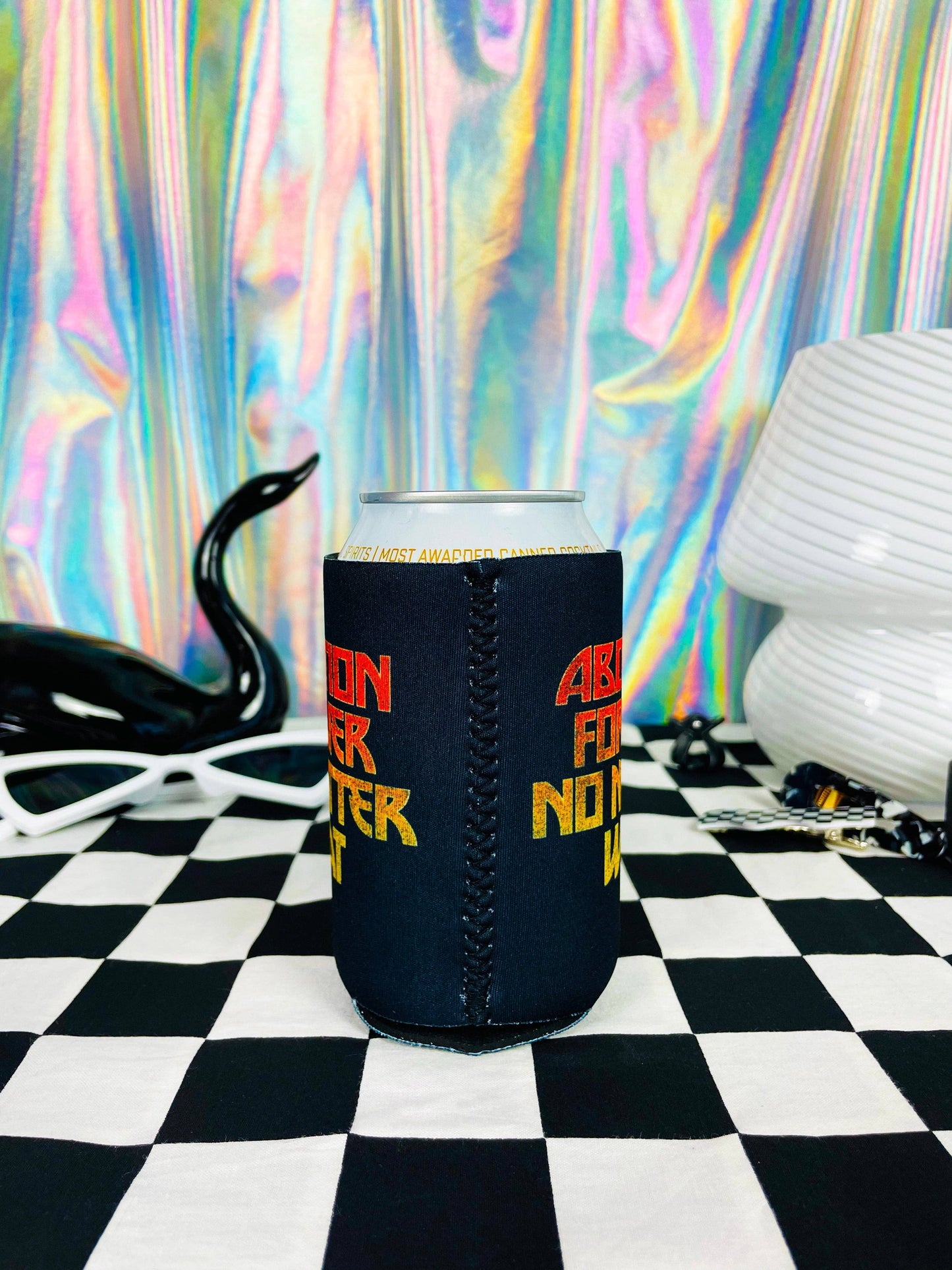 Abortion Forever Metal Koozie