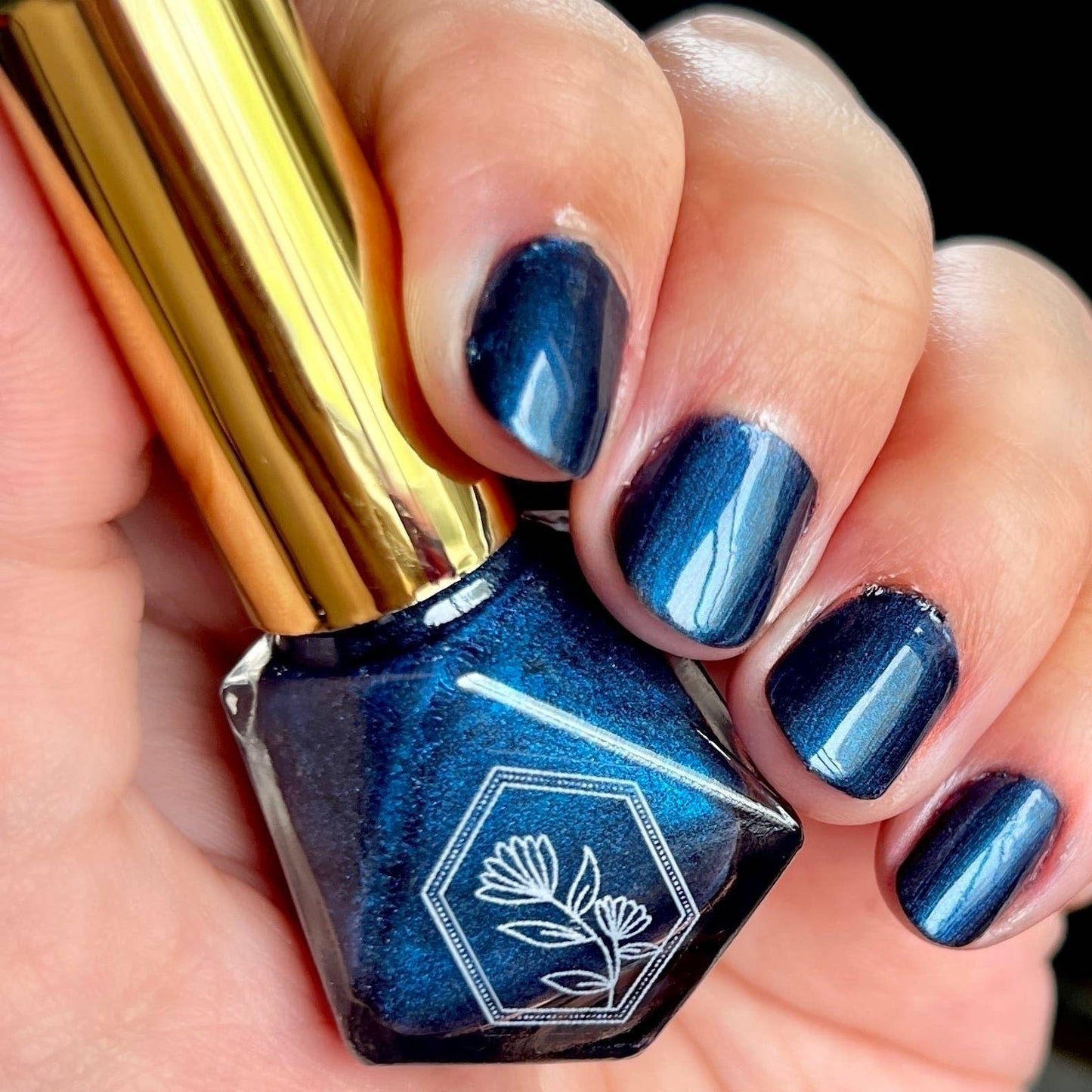 Deep Dive - Dark Shimmery Deep Blue Nail Polish