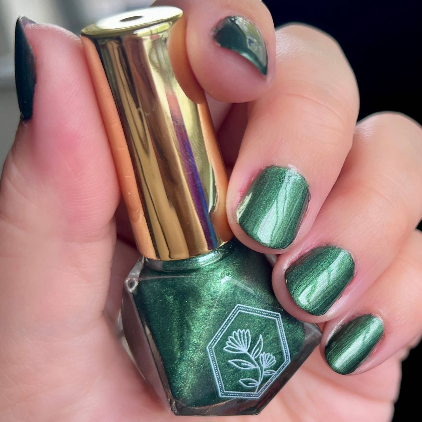 Evergreen - Emerald Green Shimmer Nail Polish