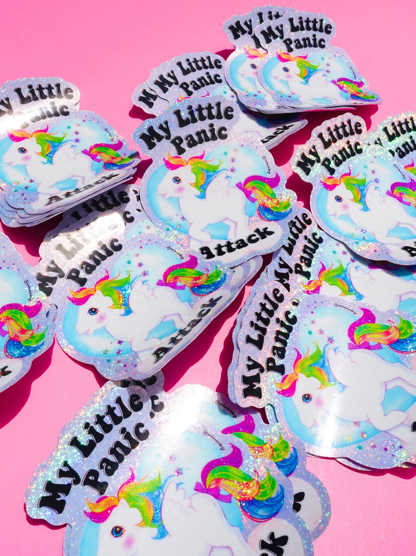 My Little Panic Attack – Mental Health Vinyl Glitter Sticker