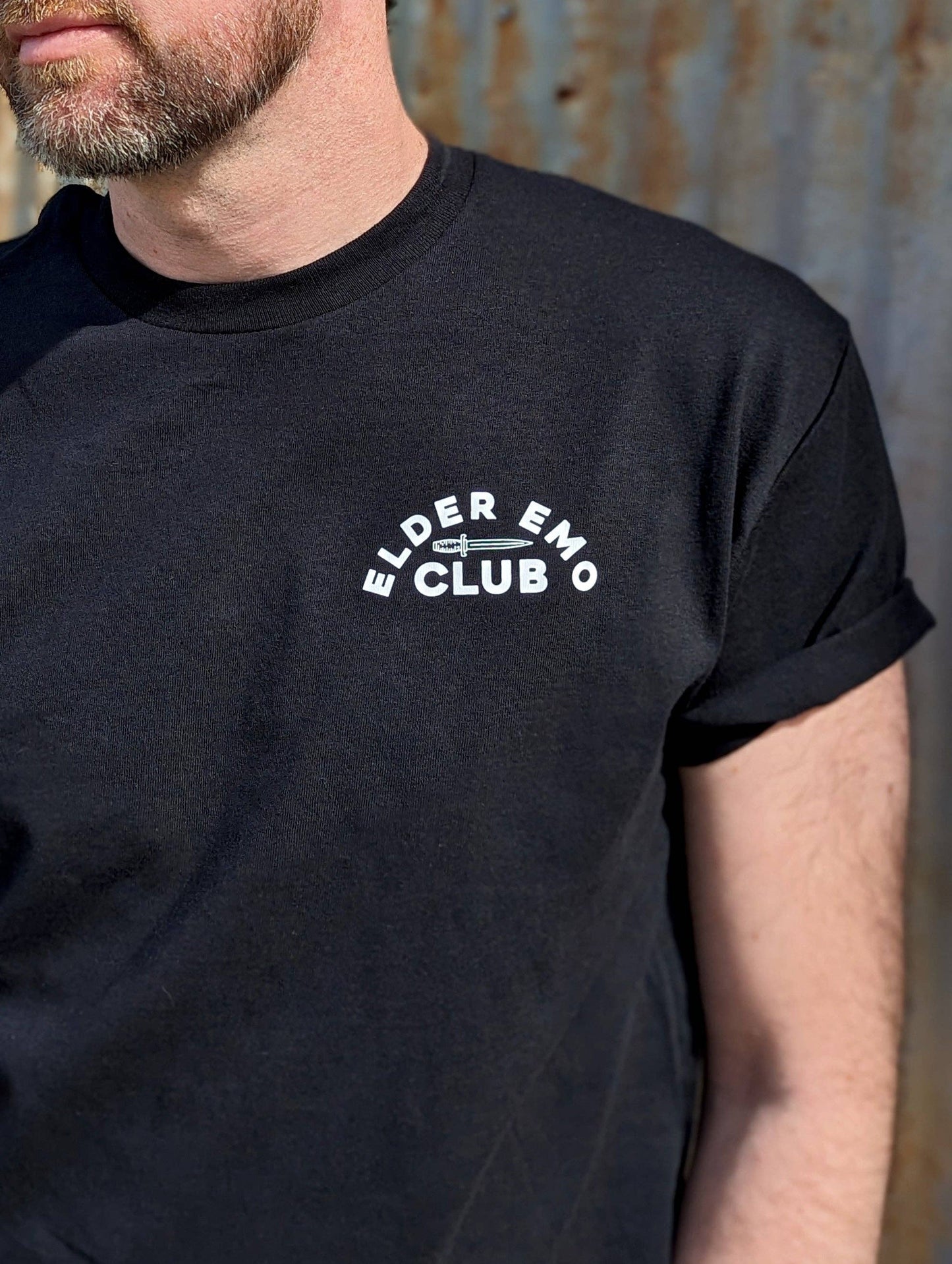 Elder Emo Club Skull and Daggar Cotton Tee Shirt