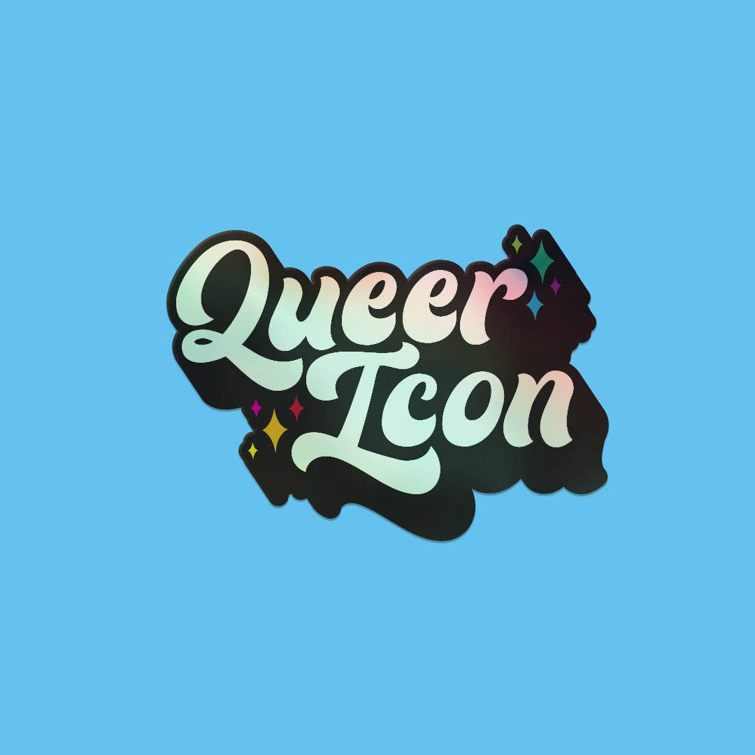 Queer Icon Holographic Vinyl Pride Sticker