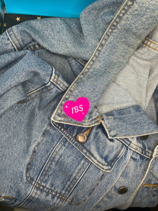 IBS Acrylic Pin | Funny Pink Barbie Inspired Accessory