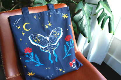 Believe in Magic Witchy Luna Moth Tote Bag