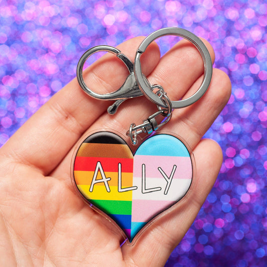 Ally LGBTQ+ keychain