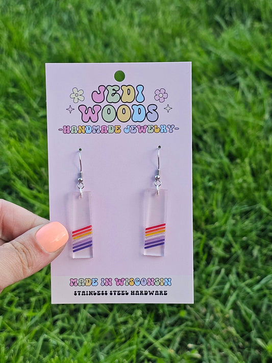Subtle Lesbian Pride Flag Earrings