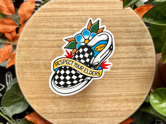 Respect Your Elders, Matte Vinyl Sticker