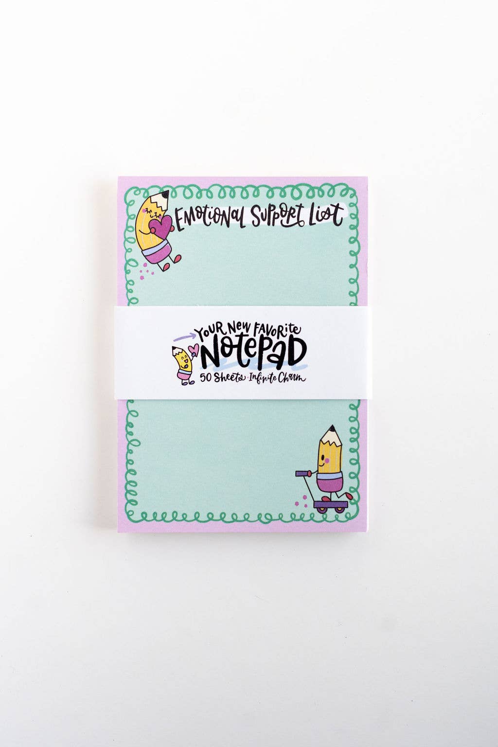 Emotional Support List Notepad Cute Funny Pencil Stationery