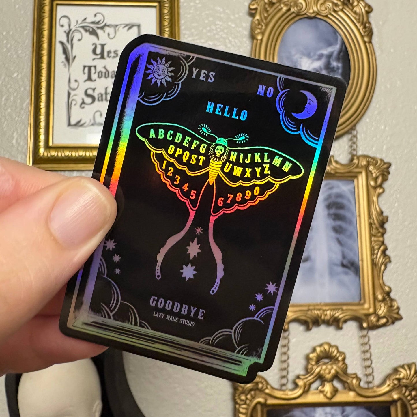 Ouija Board Book Holographic Waterproof Sticker