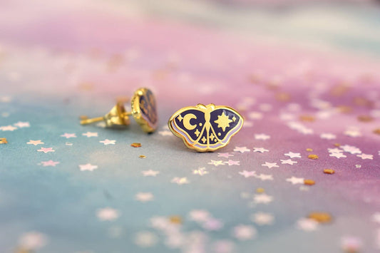 Whimsical Moths Earrings