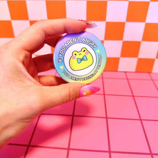 Frog Liberal Feminist Button Pin Pinback Button