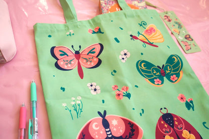 Moths & Wildflowers Tote Bag