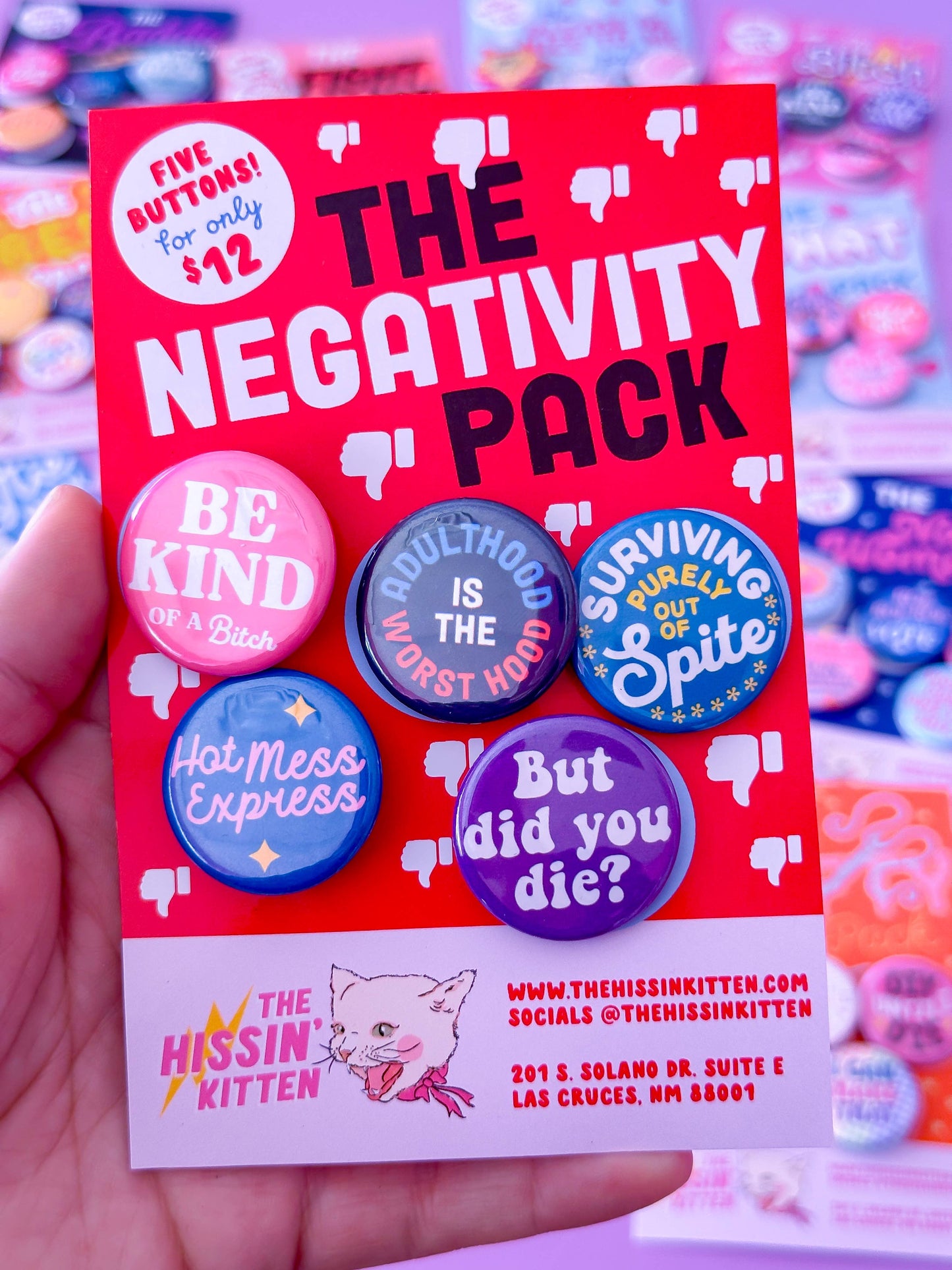 The Negativity Button Pack