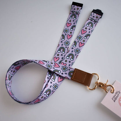 Rainbow Pattern Lanyard