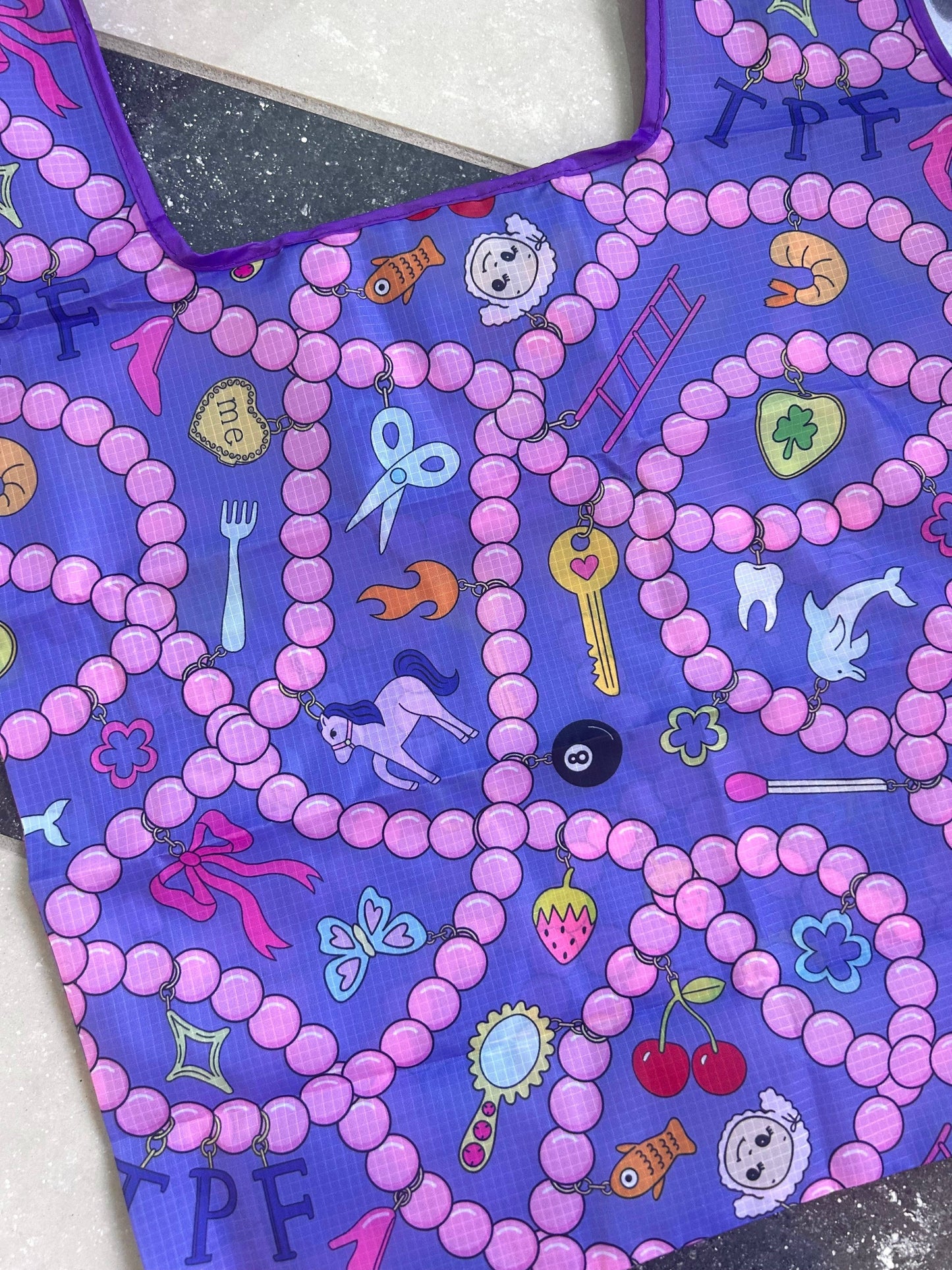 Bead Soup Folding Shopper Tote