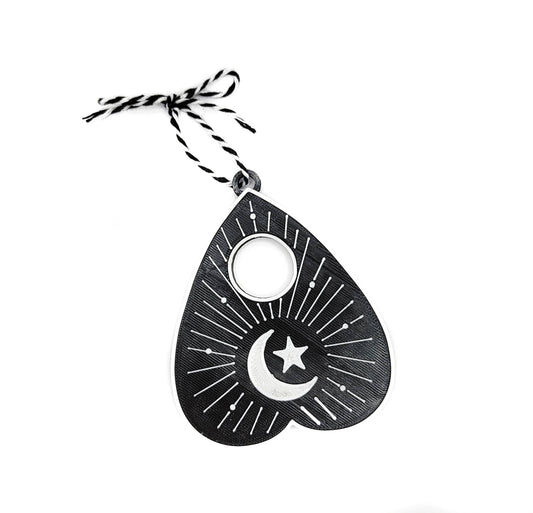 Ouija Planchette 3D Printed Spooky Christmas Ornament