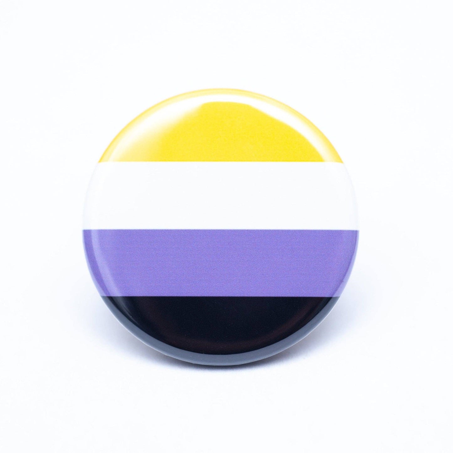 Non-binary pride flag LGBTQ+ pin / button