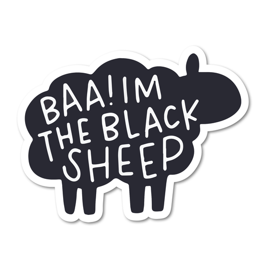 Baa I'm The Black Sheep Vinyl Sticker