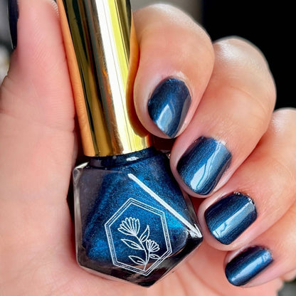 Deep Dive - Dark Shimmery Deep Blue Nail Polish