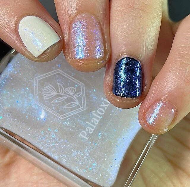 Mystic Nebula - Vibrant Blue Glitter Topper - Nail Polish