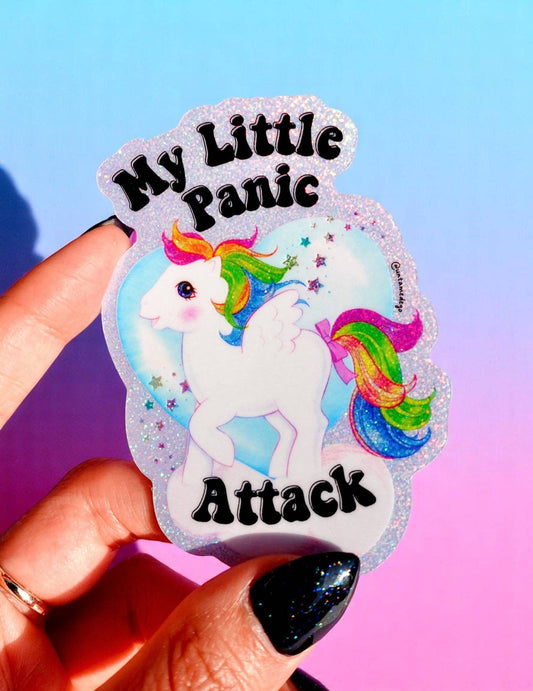 My Little Panic Attack – Mental Health Vinyl Glitter Sticker