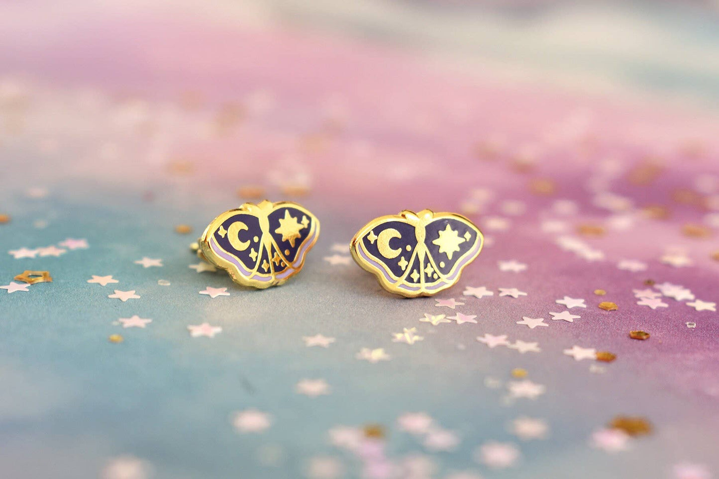 Whimsical Moths Earrings