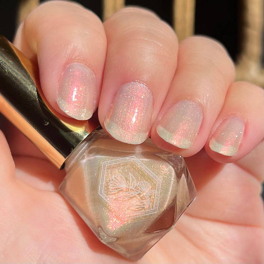 Nirvana - Champagne Glitter With Pink Iridescent Shimmer