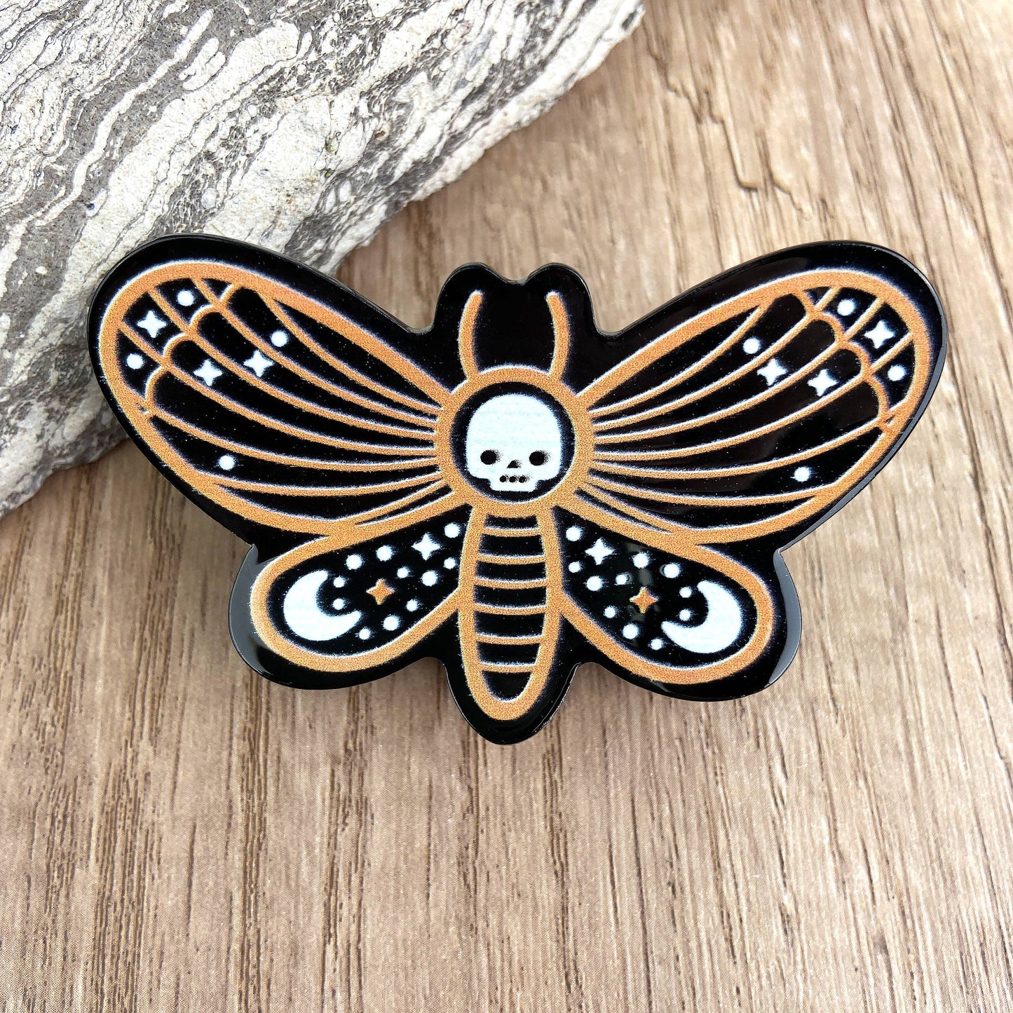 Butterfly Skull Hair Clip Halloween