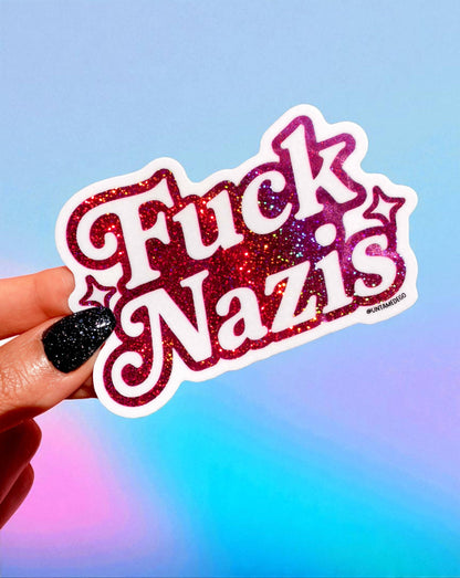 F*ck Nazis – Glitter Vinyl Sticker