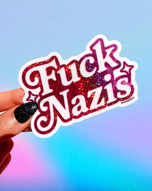 F*ck Nazis – Glitter Vinyl Sticker