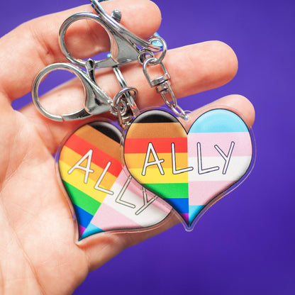 Ally LGBTQ+ keychain