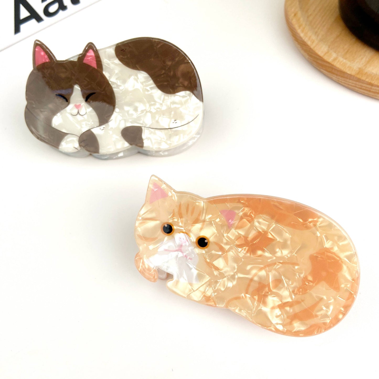 Cute Cat Animal Cair Claw Clip