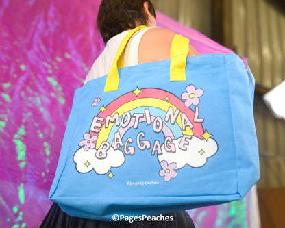 Emotional Baggage Tote Bag With Laptop And Bottle Pocket