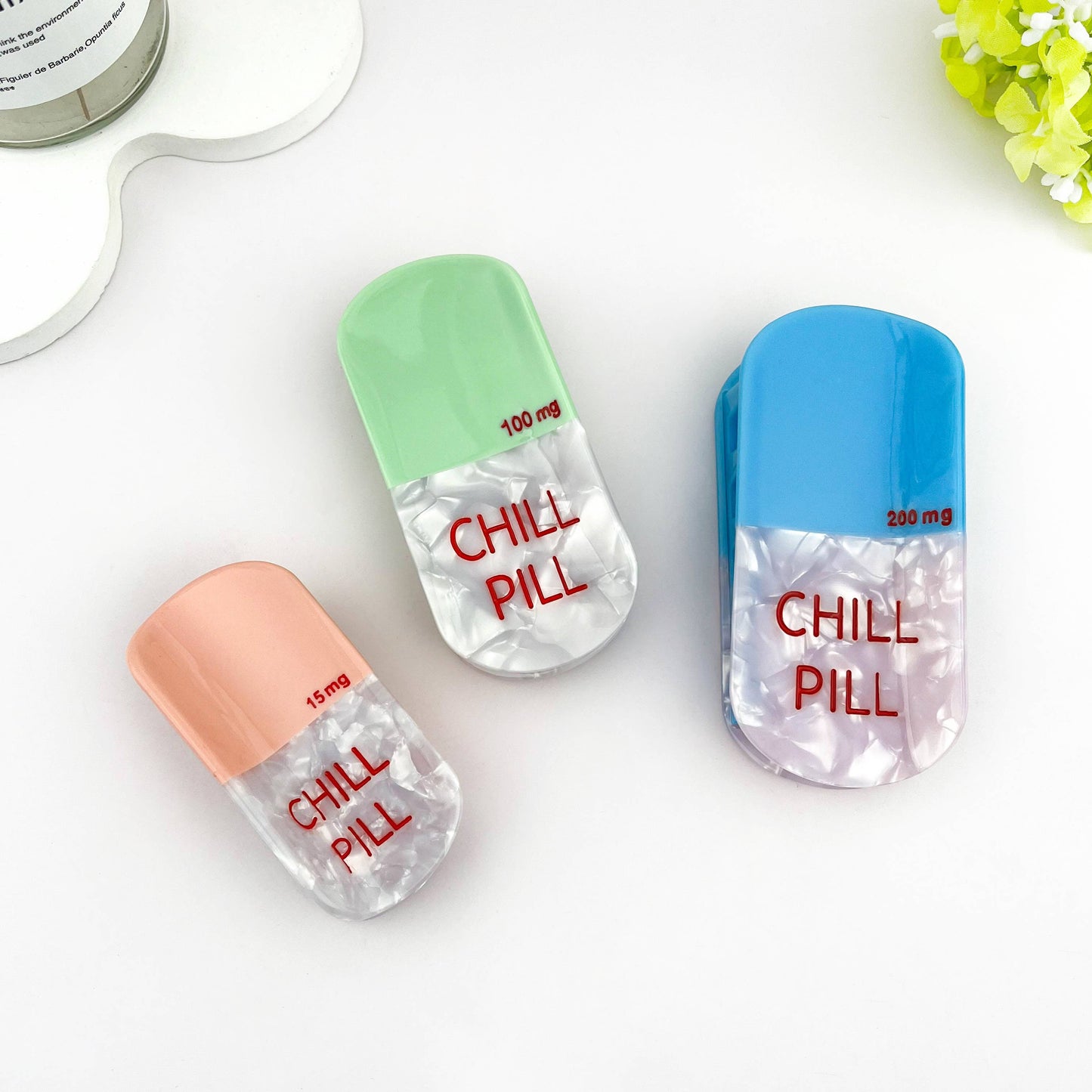 Pill Hair Claw Clip
