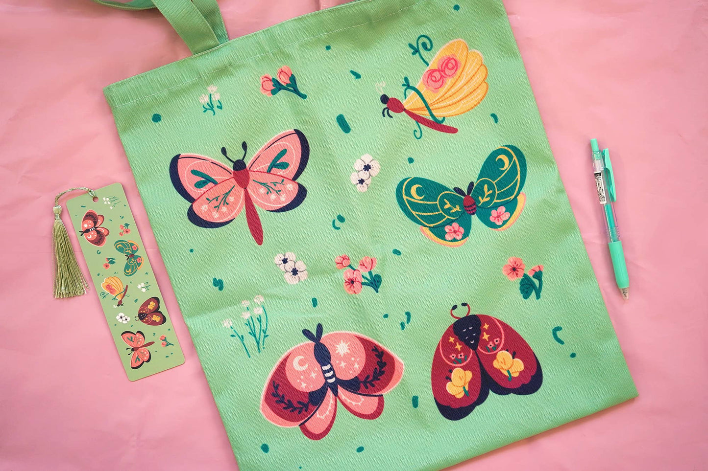 Moths & Wildflowers Tote Bag