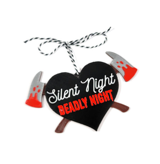Silent Night Deadly Night 3D Print Spooky Christmas Ornament