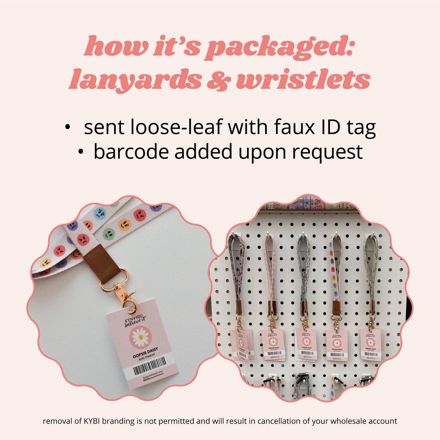 Stacked Daisy Pattern Lanyard