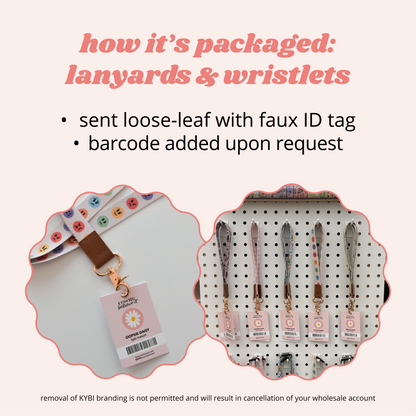 Stacked Daisy Pattern Lanyard