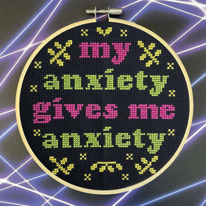 My Anxiety Counted Cross Stitch DIY KIT