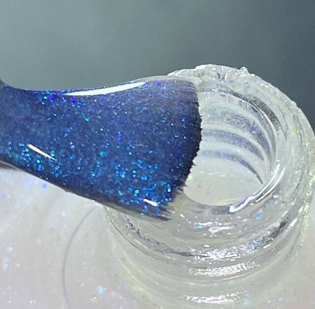 Mystic Nebula - Vibrant Blue Glitter Topper - Nail Polish