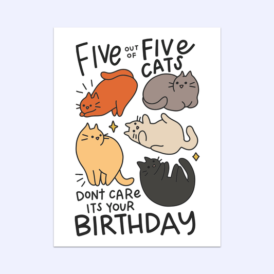 Cats Don't Care That It's Your Birthday Card