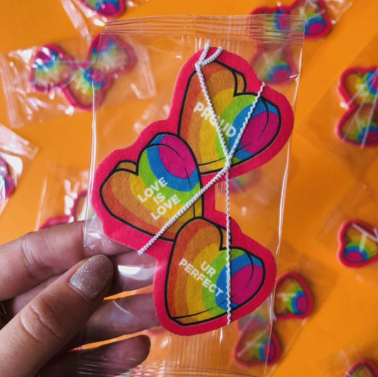 Proud Rainbow Hearts Air Freshener