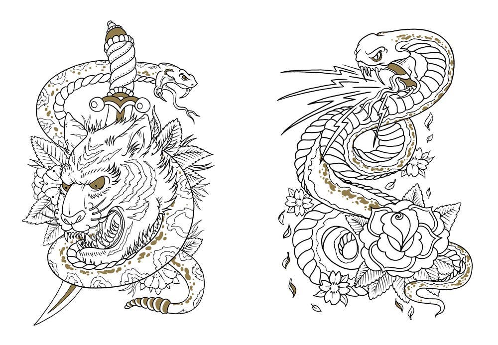 Tattoo Coloring Book